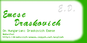 emese draskovich business card